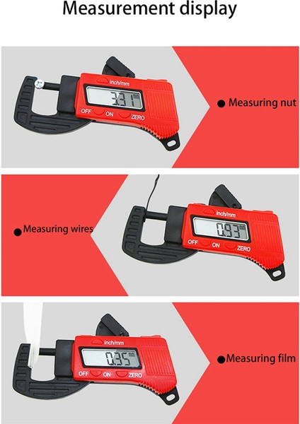 2 Pc 0-12.7mm Plastik Karbon Fiber Kompozitler Dijital Kalınlık Kaliper Mikrometre Göstergesi (Yurt Dışından) modelleri