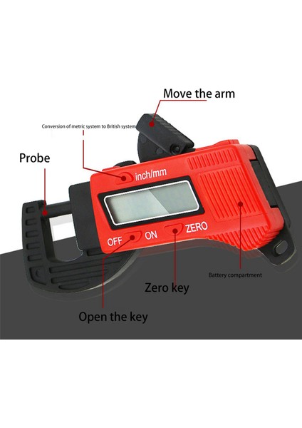 2 Pc 0-12.7mm Plastik Karbon Fiber Kompozitler Dijital Kalınlık Kaliper Mikrometre Göstergesi (Yurt Dışından) fırsatları