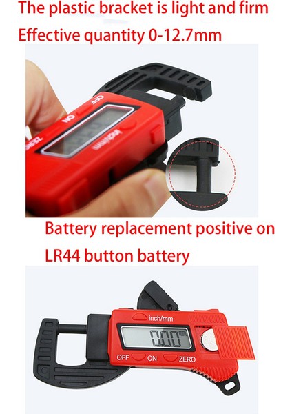 2 Pc 0-12.7mm Plastik Karbon Fiber Kompozitler Dijital Kalınlık Kaliper Mikrometre Göstergesi (Yurt Dışından) indirimleri