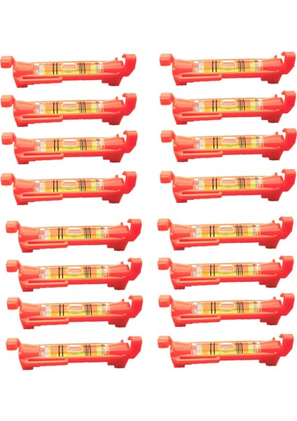 16PCS Dize Seviye Asma Hattı Kabarcık Seviyeleri Derleme, Bina Ticareti, Tuğla Oyun Vb. (Kırmızı) (Yurt Dışından)