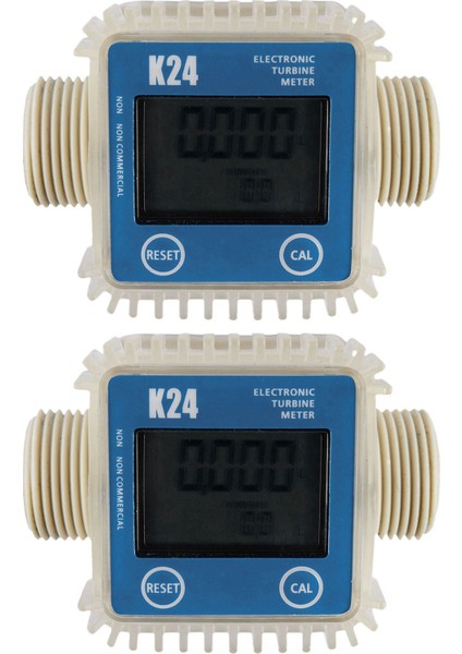 2 Pcs K24 LCD Türbin Dijital Yakıt Akışı Ölçer Kimyasallar Için Yaygın Olarak Kullanılır (Yurt Dışından)