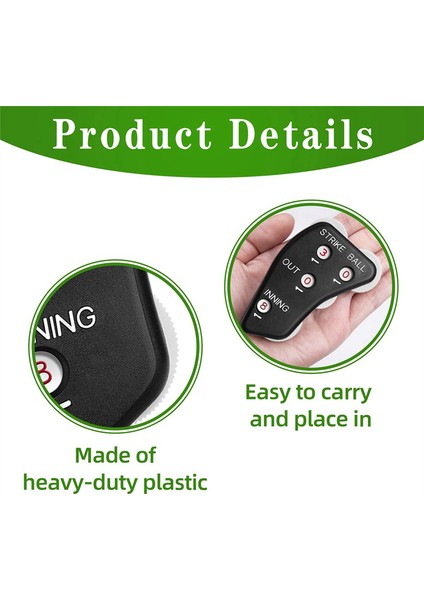 4 Tekerlek Beyzbol Hakem Clicker-Suppire Göstergesi Gear-Pratik Beyzbol Sayacı Skorer Kayıt Outs Için (Yurt Dışından) modelleri