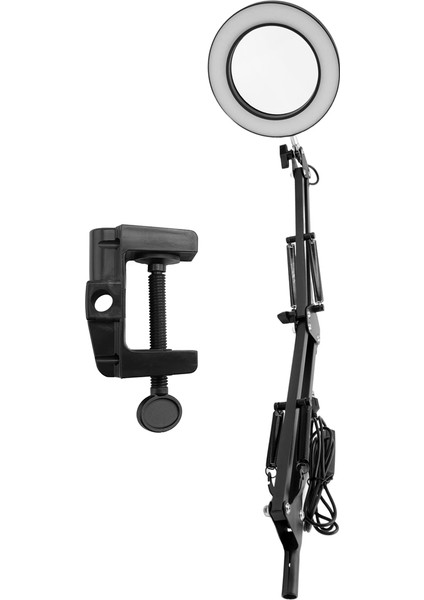 10X Büyüteç Işığı ve Kelepçe ile 3 Renk Modları 10 Parlaklık Ayarlanabilir Büyütme Masa Lambası El Sanatları Okuma Için (Yurt Dışından) fiyatları