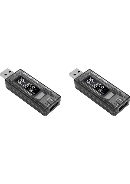 2x USB Test Cihazı Akım Voltaj Şarj Cihazı Kapasite Test Cihazı Volt Metre Görüntüleme USB Akım Voltaj Test Kartı Adaptörü (Yurt Dışından)