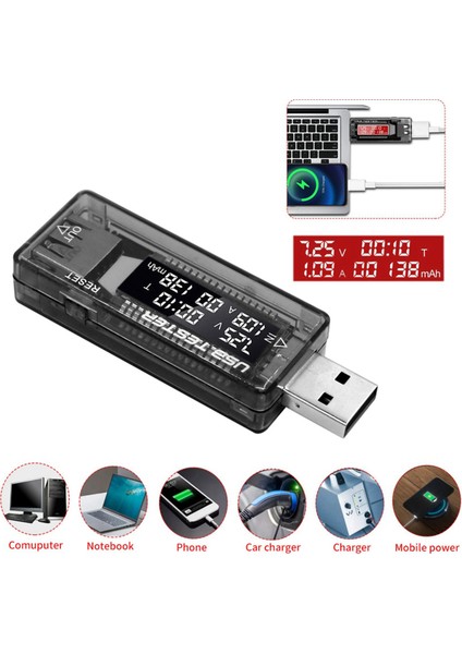 2x USB Test Cihazı Akım Voltaj Şarj Cihazı Kapasite Test Cihazı Volt Metre Görüntüleme USB Akım Voltaj Test Kartı Adaptörü (Yurt Dışından) fiyatları