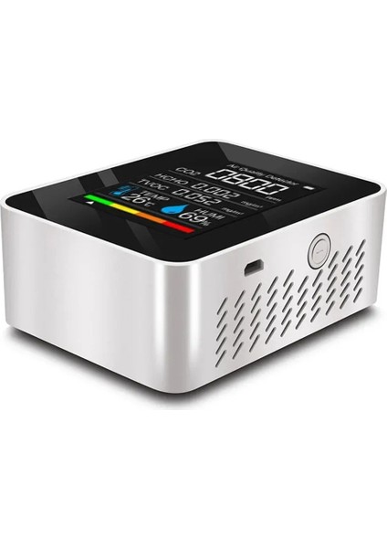 5&#39;teki Hava Kalitesi Monitör Seviyeleri Sıcaklık ve Nem Dedektörü LCD Ekran Iç Mekan Hava Kalitesi Sensörü Beyaz (Yurt Dışından) indirimleri