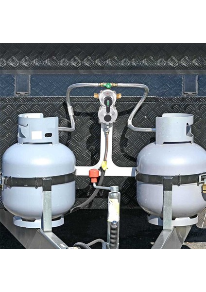 Hortumlu Rv Propan Regülatörü, Ağır Dereceli 2 Tank 2 Aşamalı Otomatik Değişiklik Lp Propan Gaz Regülatörü Gauge (Yurt Dışından) modelleri