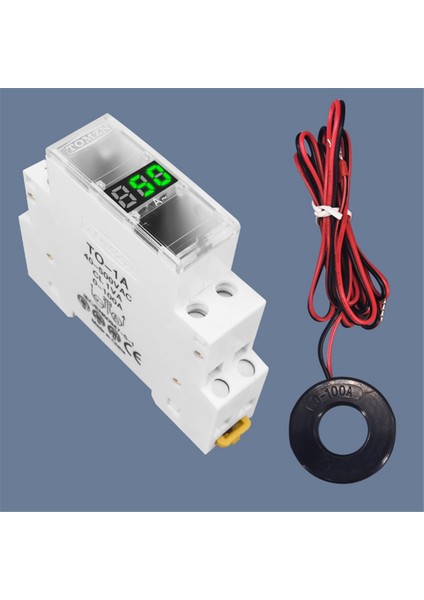 Tomzn Din Rail Tek Faz Amper Metre Ac 40-500V Mini Modüler Ampermetre Gösterge LED Dijital Ekran, Şeffaf Değil (Yurt Dışından) modelleri