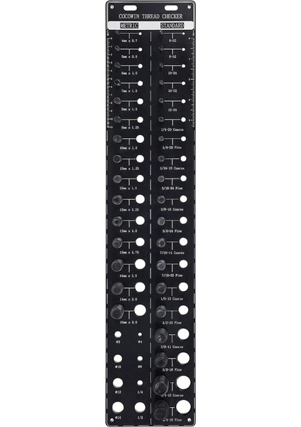 34 Somun ve Cıvata Diş Çekimi, Somun ve Cıvata Tanımlama Aracı Cetveli, Cıvata Boyutu ve Iplik Göstergesi Standardı ve Metrik (Yurt Dışından)