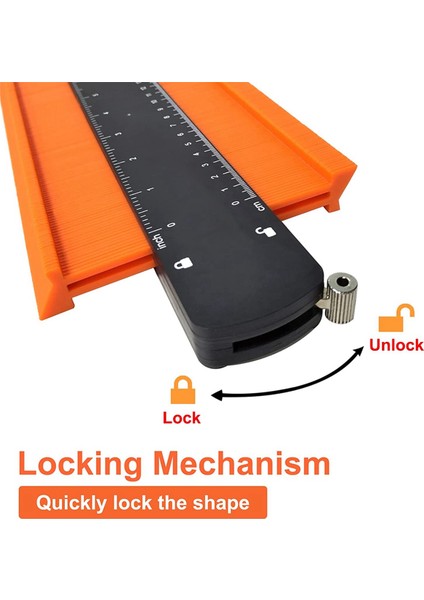 2x 10 Inç Süper Gösterge Şekli ve Anahat Aracı, Kilitli Kontur Gösterge Profil Aracı, Ölçüm Araçları Şekil Çoğaltıcı (Yurt Dışından) fiyatları