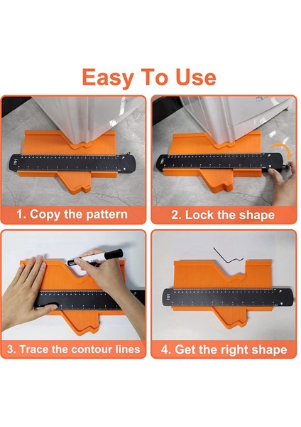 2x 10 Inç Süper Gösterge Şekli ve Anahat Aracı, Kilitli Kontur Gösterge Profil Aracı, Ölçüm Araçları Şekil Çoğaltıcı (Yurt Dışından) modelleri