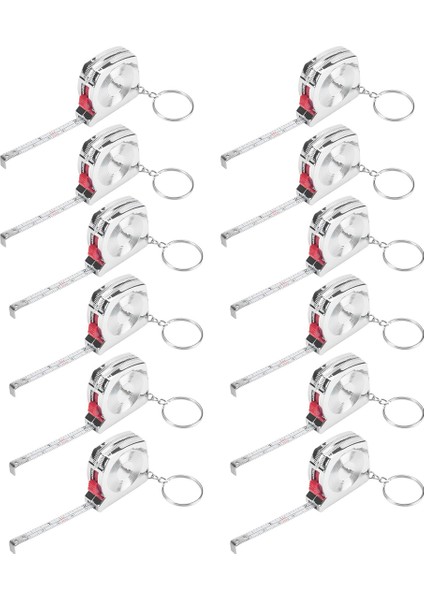 50 Pcs Anahtarlık Bant Memperi Teyp Ölçüsü Fonksiyonel Cep Bant Memperi Yetişkin Çocuklar Için Geri Çekilebilir (Yurt Dışından)