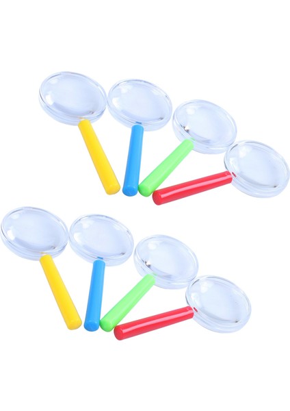 8 Adet Plastik Mini Büyüteç Cam Çocuk Oyuncakları (Yurt Dışından)