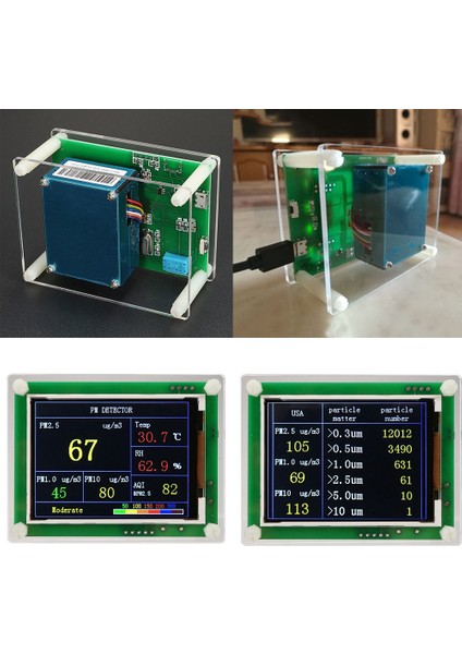 2.8 Inç Yüksek Oranlı Dijital Araba Pm2.5 Hava Kalitesi Dedektörü Test Cihazı Ev Gaz Monitör Sıcaklığı ve Nem Dedektörü (Yurt Dışından) fırsatları