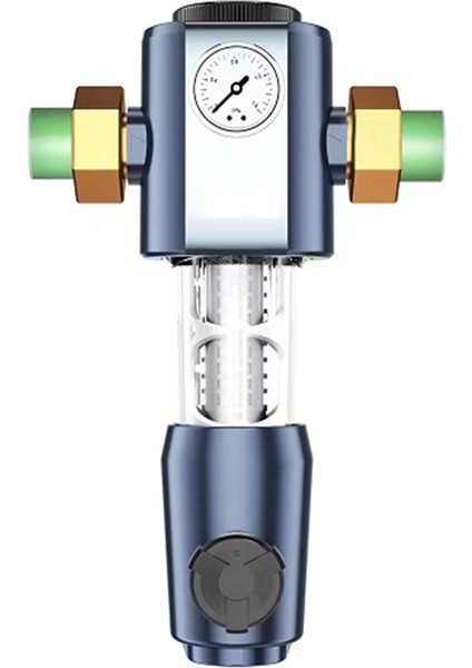 Basınç Göstergesi ile Temizleme Ön Filtresi 360 ° Yüksek Basınçlı Geri Yıkama Filtrasyon Sistemi Yeniden Kullanılabilir Tüm Ev Filtresi C (Yurt Dışından) indirimleri