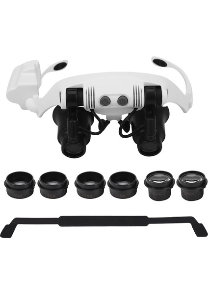 10X 15X 20X 25X 2 Işık LED Büyütme Cam Saatçi Kuyumcu Büyütme Bardağı Onarım (Yurt Dışından) fiyatları