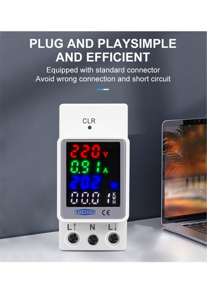 Tomzn 4ın1 Ac 200-240V 100A Voltaj Akım Kwh Elektrik Enerji Monitör Ölçer Volt Amp Voltmetre Ammetre Wattmetre Dın Ray (Yurt Dışından) fiyatları