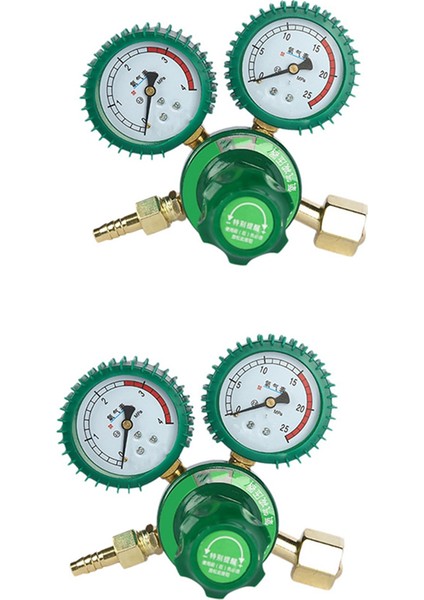 2x Oksijen Gaz Şişesi Regülatörleri O2 Azaltma Basınç Inhaleri Asetilen Çift Gösterge Regülatörü Oksijen Tankı Regülatörü (Yurt Dışından)