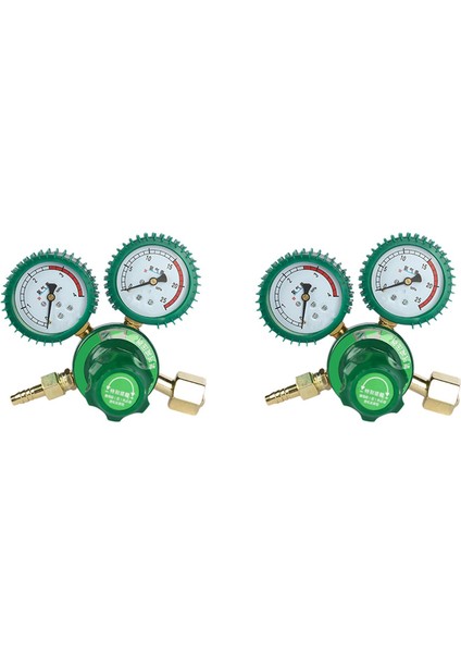 2x Oksijen Gaz Şişesi Regülatörleri O2 Azaltma Basınç Inhaleri Asetilen Çift Gösterge Regülatörü Oksijen Tankı Regülatörü (Yurt Dışından) fiyatları