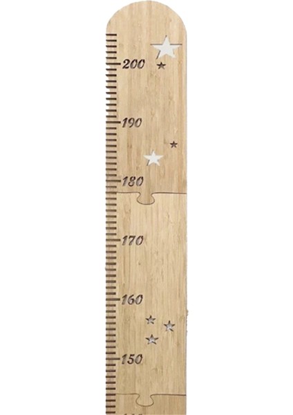Çocukların Ahşap Yükseklik Hükümdarı Çocuk Odası Patchwork Ahşap Yıldız Büyüme Ölçüm Cetvel Yükseklik Cetvel (Yurt Dışından)
