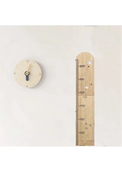 Çocukların Ahşap Yükseklik Hükümdarı Çocuk Odası Patchwork Ahşap Yıldız Büyüme Ölçüm Cetvel Yükseklik Cetvel (Yurt Dışından) indirimleri