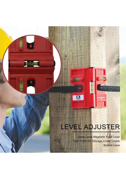 Ruh Seviyesi, Manyetik Post Seviye Aracı Depolama Için Kırışlar, Çapraz Kontrol Kabarcık Seviyesi (Paket 2) (Yurt Dışından) fiyatları