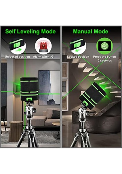 Lazer Seviyesi, Parlak Yeşil Kiriş Çarpısı (Kendi Kendine Eğlence Işlevi Ile), Lazer Seviye Aracı, Taşınabilir Yeşil Işık Seviyesi (Yurt Dışından) modelleri