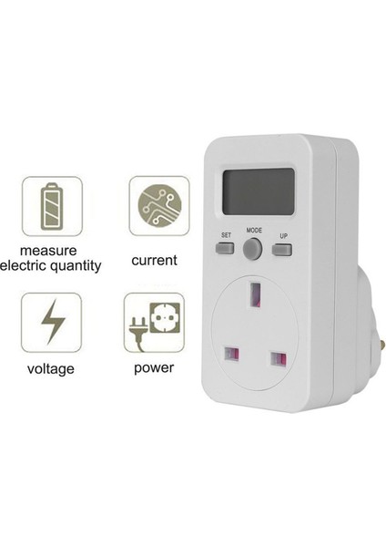 2x Dijital Güç Ölçer Eklenti Soketi Elektrikli Wattmetre Enerji Monitörü Ingiltere Fişi (Yurt Dışından) fırsatları