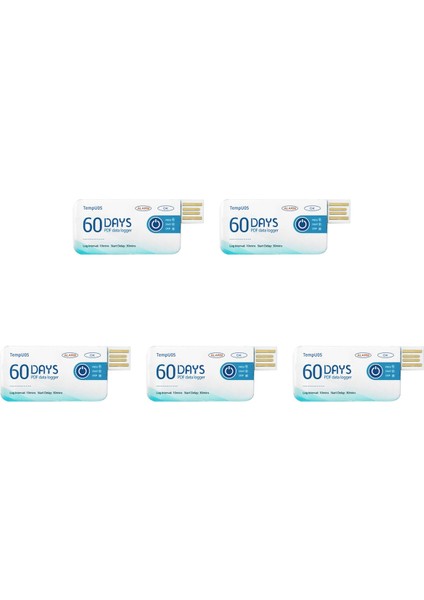 5x Sıcaklık Veri Günlüğü TEMPU05 60 Gün Pdf Rapor Sıcaklık Kaydedici Tek Kullanım USB Sıcaklık Kayıt Aleti (Yurt Dışından)