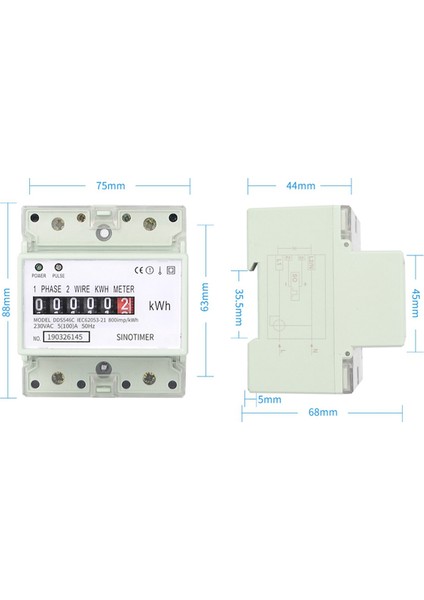 4x Elektrikli Tek Fazlı Iki Telli Ac 220V 100A Enerji Ölçer Kwh Sayaç Tüketimi Analog Elektrik Wattmetre (A) (Yurt Dışından) fiyatları