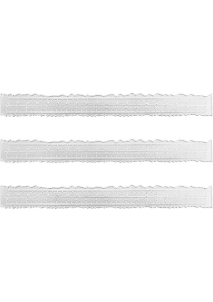 3 Adet 8.4 Inç Metal Düzensiz Kenarlar Cetvel Kart Yapma Scrapbooking Craft Dekor Okul Ofis Araçları (Yurt Dışından)