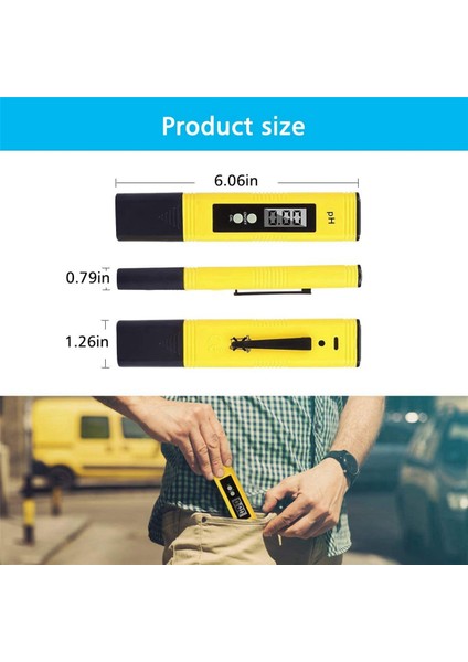 3x Ph Metre Test Cihazı Dijital Ph Metre 0.01 Ph Su Kalitesi Test Mutfak, Akvaryum, Havuz, Laboratuvar Için Dijital Test Cihazı (Yurt Dışından) fırsatları