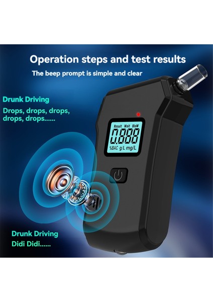 Dijital Nefes Alkol Test Merkezi Breathalyzer LCD Ekran Alkol Ölçer Alkol Testi Taşınabilir Sarhoş Sürüş Analizörü (Yurt Dışından) fiyatları