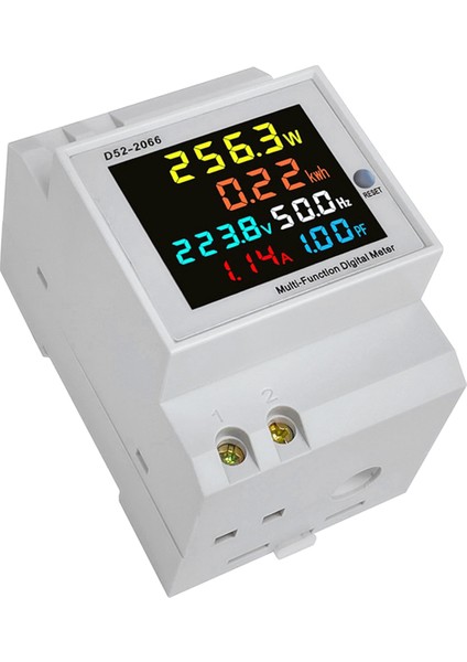 Dın Demiryolu Ac Monitör 6in1 40-300V 100A Voltaj Akım Güç Faktörü Aktif Kwh Elektrik Enerji Frekans Metre Volt Amp (Yurt Dışından) fiyatları