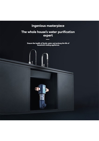 Basınç Göstergesi ile Temizleme Ön Filtresi 360 ° Yüksek Basınçlı Geri Yıkama Filtrasyon Sistemi Yeniden Kullanılabilir Bütün Ev Filtresi B (Yurt Dışından)