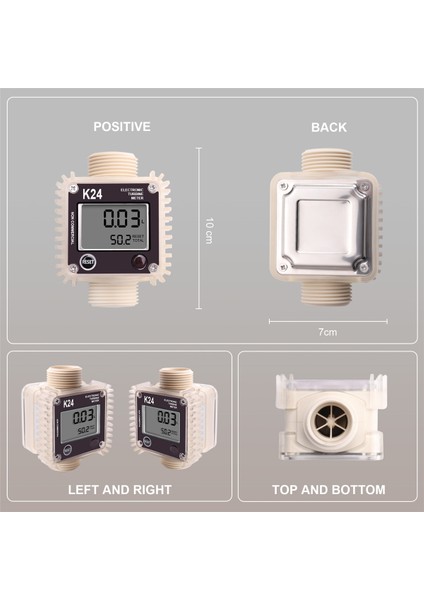 K24 Türbin Dijital Yağ Yakıt Akışı Ölçer Kimyasallar Için Sıvı Su (Yurt Dışından)
