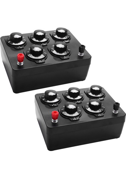 2x Siyah Direnç Kutusu Demir Değişken On Yılı Direnç Direnç Kutusu 0-9999.9 Ohm 165X125X60MM Forfizik Öğretim (Yurt Dışından)