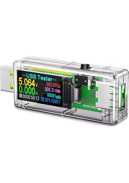 USB 3.0 Test Cihazı, IPS Renk Görüntüleme Dijital Multimetre Voltajı ve Akım Monitörü, Dc 5.1A/30V/150W Güç Ölçer Test Cihazı (Yurt Dışından)