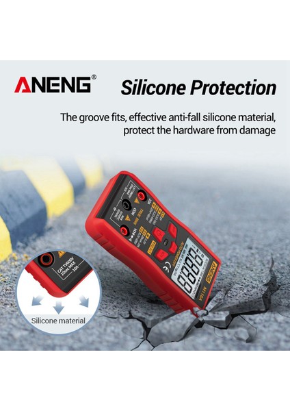 3x Aneng M118A Mini Dijital Multimetre Dayanıklı Otomatik Gerçek Rms Test Cihazı 6000 Sayıs Otomatik Araç Ac/dc Transistör (Yurt Dışından) fiyatları