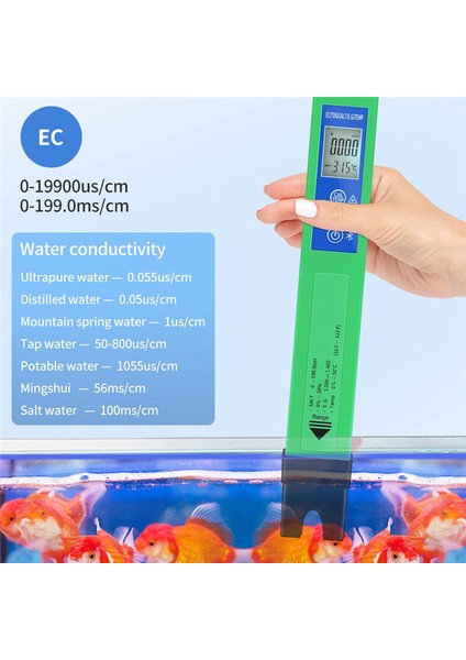 5in1 Su Kalitesi Test Cihazı Dijital Tuzluluk Ölçer Ec Tds S.g Diken Su Havuzu Akvaryum Hidroponik Için Tuz Monitörü (Yurt Dışından) fiyatları