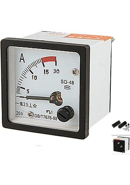SQ48 Analog Ac Akım Panel Ölçer Ammeter 0-15A Gösterge Beyaz + Siyah (Yurt Dışından) modelleri