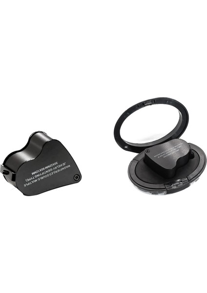 2pcs 30X 60X Işıklı Kuyumcular Loupe Büyüteç, Katlanabilir Mücevher Büyüteç, Parlak LED Aydınlatma ile Büyüteç (Yurt Dışından) fiyatları