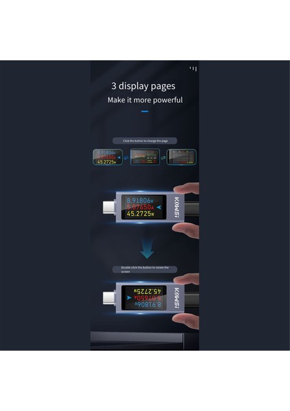 Kowsi Power Metre Type-C Test Cihazı Çok Fonksiyonlu Dijital Ekran Dc Voltaj Ampermen Güç Ölçer Dedektörü Elektrikçi Aracı Için (Yurt Dışından) indirimleri