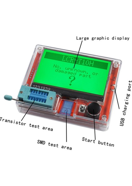 Dijital Transistör Test Cihazı Multimetre Diyot Triod Kapasitans Ölçer Mos/pnp/npn Lcr LCD Ekran (Yurt Dışından) fırsatları