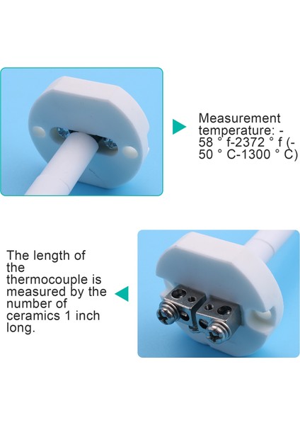 Seramik Fırın Fırını Için Yüksek Sıcaklık K Tipi Termokupl Sensörü 2372 Fahrenheit 1300 Derece -B119 (Yurt Dışından) fırsatları