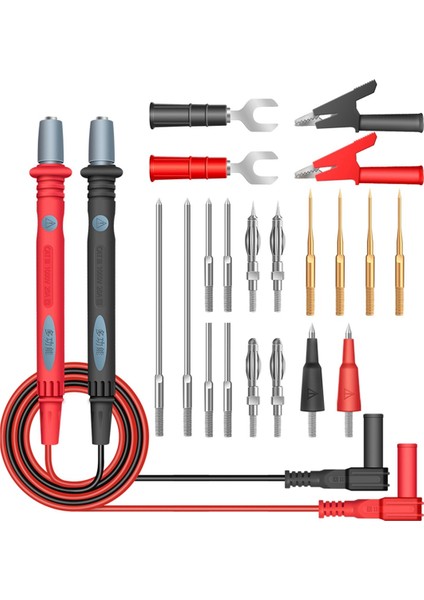 22-1 Arada Multimetre Test Kurşun Seti Timsah Klipsli Profesyonel Silikon Yalıtılmış Test Probları Muz Fişleri Ipuçları (Yurt Dışından)