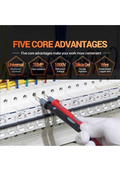 22-1 Arada Multimetre Test Kurşun Seti Timsah Klipsli Profesyonel Silikon Yalıtılmış Test Probları Muz Fişleri Ipuçları (Yurt Dışından) fiyatları