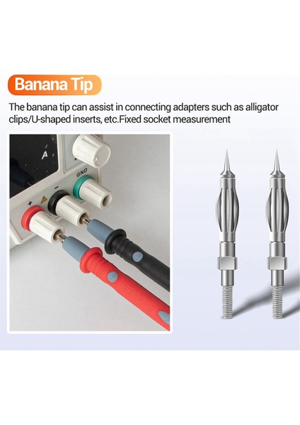 22-1 Arada Multimetre Test Kurşun Seti Timsah Klipsli Profesyonel Silikon Yalıtılmış Test Probları Muz Fişleri Ipuçları (Yurt Dışından) modelleri