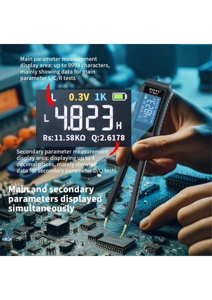 Zoyi Lcr Metre -% 0,5 Doğruluklu 10KHZ Lcr Metre Cımbız, OLED Ekranlı Dijital Multimetre Test Cihazı (Yurt Dışından) indirimleri