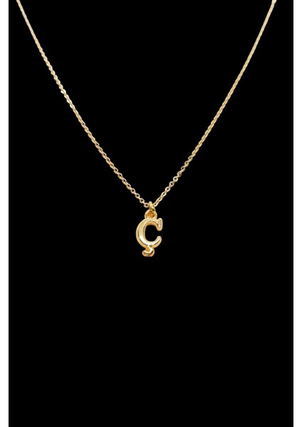 Ç Harfi 316L Paslanmaz Çelik Zincir Altın Kaplama Kolye Hediye Kalp Sevgili Eş fiyatları